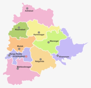 Temples - Telangana New Map Png #9434500