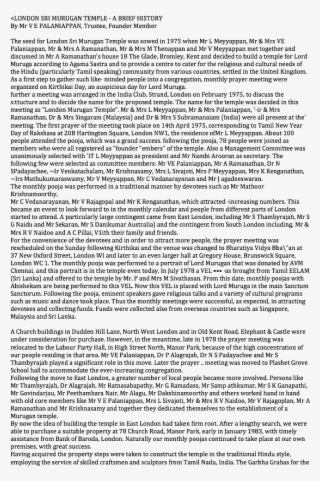 <london Sri Murugan Temple - Document #9435211
