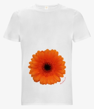 Gooseberry Pink Orange Gerbera Relaxed Fit Top In White - English Marigold #9436212