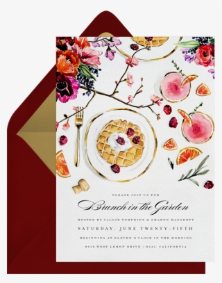 Marigold Garland Save The Dates In Red - Illustration #9436340