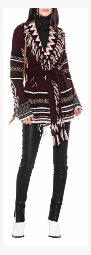 360 Sweater Vivian Indian Bordeaux // Woolen Cashmere - Fashion Model #9439568