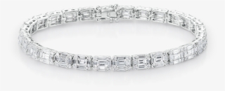 Bracelets Sleek Emerald Cluster Illusion Diamond Tennis - Diamond #9440850