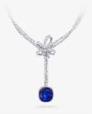 Close Up Of A Graff Inspired By Twombly Sapphire And - Locket #9441445