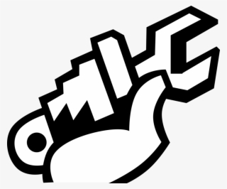 Vector Illustration Of Hand Holds Adjustable Wrench #9441832