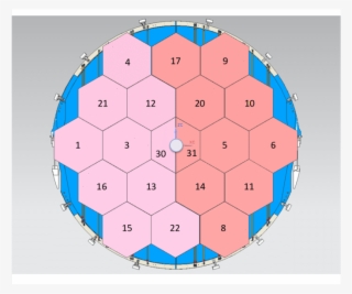Front View Of The Mosaic Of 18 Hexagonal And Two Semi-hexagonal - Circle #9441910