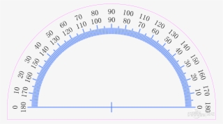 时钟表盘、直尺、量角器（png格式透明图片） Office办公应用 - Drawing Of A Protractor #9443752