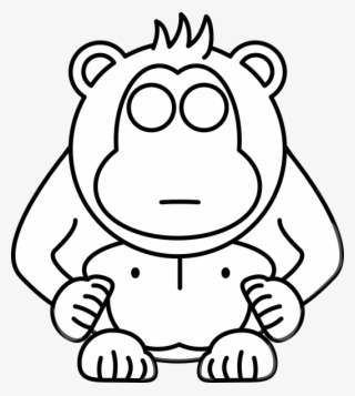 Small - Blank Template Of Monkey #9445003