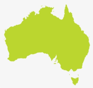 Australia Map In Green - Avocados Grown In Australia #9446131