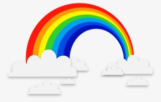 Rainbow Euclidean Exquisite Clouds Background Material - Rainbow Background Vector Png #9446217