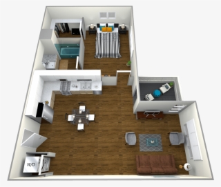 1 Bedroom 1 Bathroom Apartment For Rent At The Roy - Floor Plan #9446989