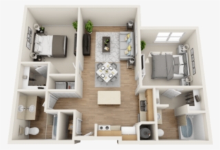 Spacious And Open 2-bedroom Apartment In Denver - Floor Plan #9447089