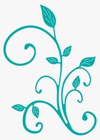 Fanciful Flourish Left - Teal Flourish Clip Art #9447501