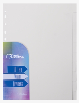 Treeline A4 10 Tab Board Divider White Pkt-10 - Graphic Design #9447812