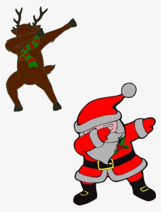 Holidays, Personal Use, Dabbing Santa And Rudolph, - Rudolph Dabbing #9450340