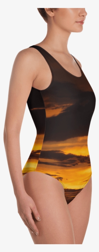 Orange Sky Over Austin One-piece Swimsuit - Barracuda Swimsuit #9451649
