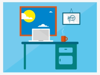 Office Work Pc Organization Coffee Pen Computer - Organização De Escritório Png #9452074