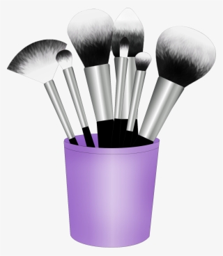 Brush Clipart Gold Makeup - Pinceis De Maquiagem Png #9454439