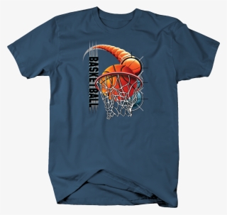 Basketball Shooting Into Basketball Hoop Shirt Swoosh - Shirt #9455230