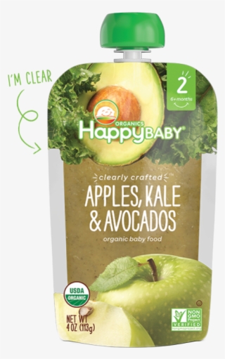 Happy Baby Stage 2 Broccoli, Peas & Pear - Avocado Baby Food Product #9456802