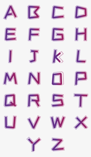 Gradient Font Beautiful English Letters Png And Vector - Symmetry #9456891