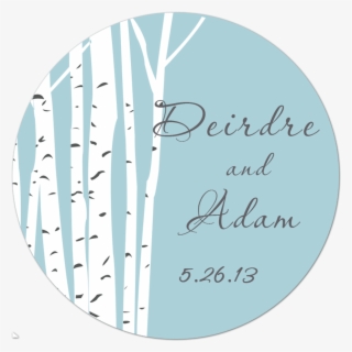 Birch Tree Personalized Sticker - They Lived Happily Ever #9457059