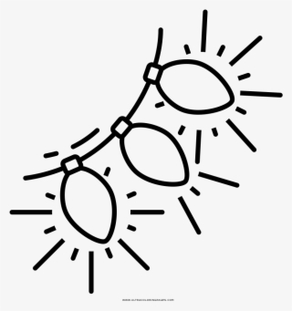 Christmas Lights Coloring Page - Circle #9463687