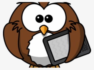 Tablet Clipart Cartoon Computer - Owl Cartoon Transparent Background #9464190