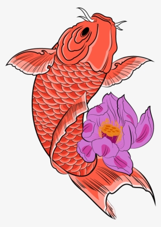 Carpe Koi Rouge Bondissante De Son Ruisseau, Entourée - Jin Y El Yang Carpas Png #9465107