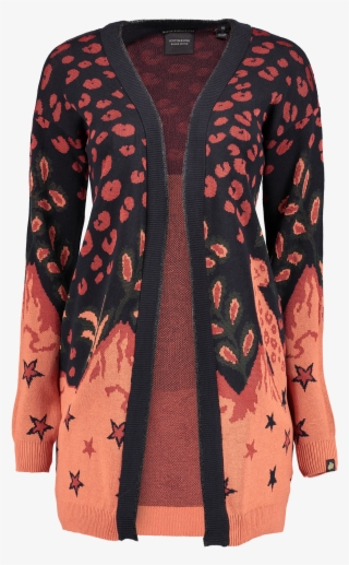 Long Cardigan Star Leopard Pattern #9465670 Long Cardigan Star Leopard Pattern #9465670