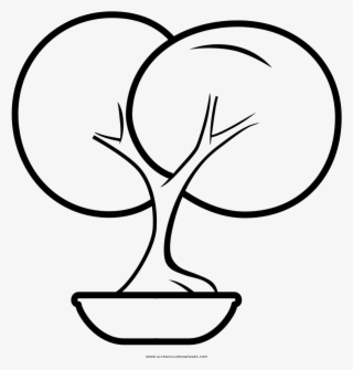 Bonsai Tree Coloring Page - Line Art #9465980