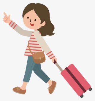 Download Blog Cartoon - Girl With Luggage Cartoon #9467166