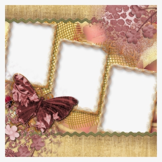Background, Scrapbook, Page, Butterfly, Square - Scrapbook Frames Transparent Background #9467356