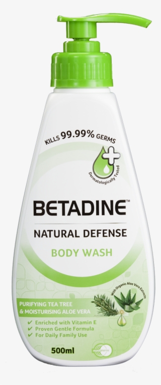 Natural Defense Body Wash Tea Tree & Aloe Vera 500ml - Betadine Manchester City #9468069
