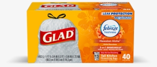 Kitchen Odorshield® Hawaiian Aloha Scent - Glad Gain Trash Bags #9468227
