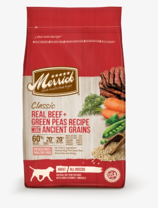 Merrick Classic Real Beef And Green Peas With Ancient - Merrick Classic Puppy Recipe 12lb Bag #9468552