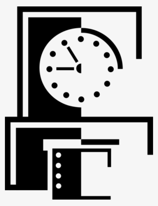 Vector Illustration Of Punch Clock Or Time Clock Tracks #9469388