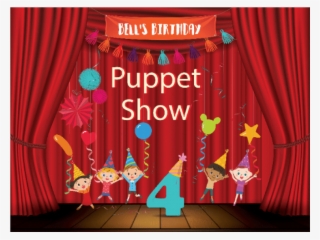 Large Custom Puppet Party Banner, Puppet Birthday Party, - Stage #9471984