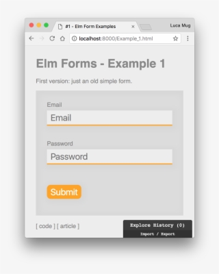 Example 1 An Old-fashion Form In Elm - Formação Da Urina #9472062