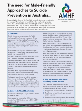 008 Kp03 Male Friendly Approaches To Suicide Prevention #9472250