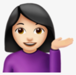 #emojis #mujer #osea - Woman Tipping Hand Emoji #9472646