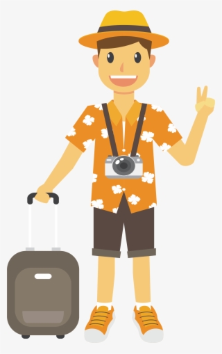 Tourism Euclidean Vector Clip Art - Tourist Clipart Png #9472871