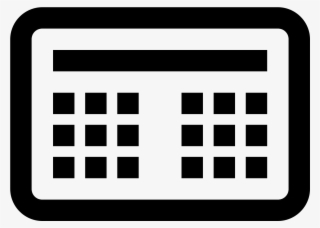 Token Card Code Icon - Calendar Black And White Icon #9473866