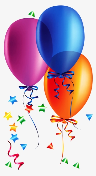 Balloons And Confetti Clipart - Happy Birthday Vickie #9476621