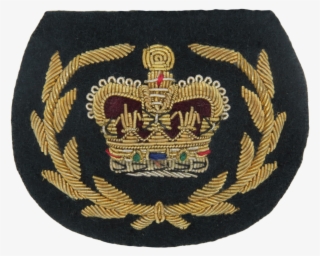 Crown & Wreath No 1 Dress Gold On Various Colours - Royal Navy Warrant Officer 2 Badge #9476698
