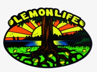 The "lemon Life Tree" Sticker - Stained Glass #9477972