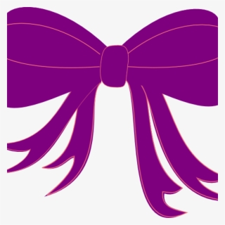 Purple Ribbon Clipart Purple Ribbon Clip Art At Clker - Pink Hair Bow Clipart #9478323
