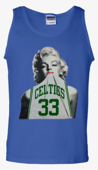 Marilyn Monroe Wearing A Larry Bird Celtics T Shirt - Shirt #9479324