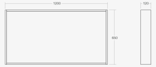 Omvivo Venice 1200 Box Frame Mirror Arlington Oak - Parallel #9481847