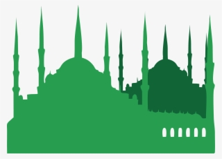 Svg Black And White Stock Turkey Islam Illustration - Green Mosque Silhouette #9482996