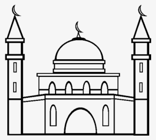Mosque Clip Art 06 - Mosque Coloring Page #9483095
